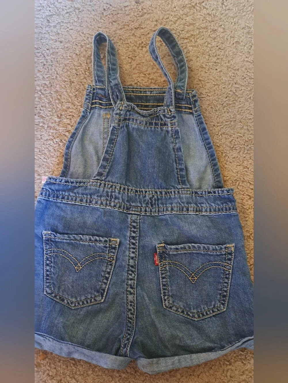 Levi's Baby Girls' Denim Overalls Shortall 24 Month Country Girl Cowgirl